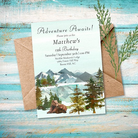 Forest Adventure Boy Rustieke Beren Verjaardagsfee Kaart