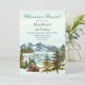 Forest Adventure Boy Rustieke Beren Verjaardagsfee Kaart (Staand voorkant)