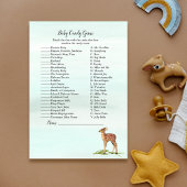 Forest Adventure Deers Baby shower Snoep Kaart