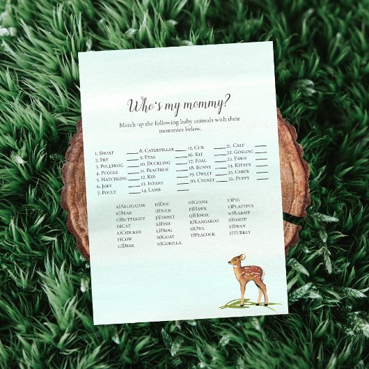 Forest Adventure die mijn mama Deers Baby Game is Kaart