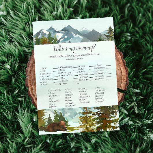 Forest Adventure die mijn mammie Beren Game is Kaart