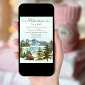 Forest Adventure Girl Rustic Beren Baby shower Kaart