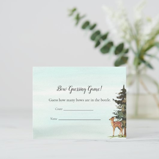 Forest Adventure Guining Count Deers Game Kaart (Staand voorkant)