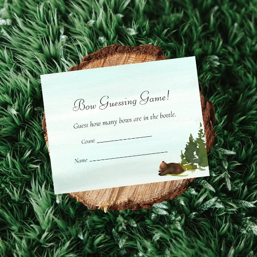 Forest Adventure Guining Count Game Beren Kaart