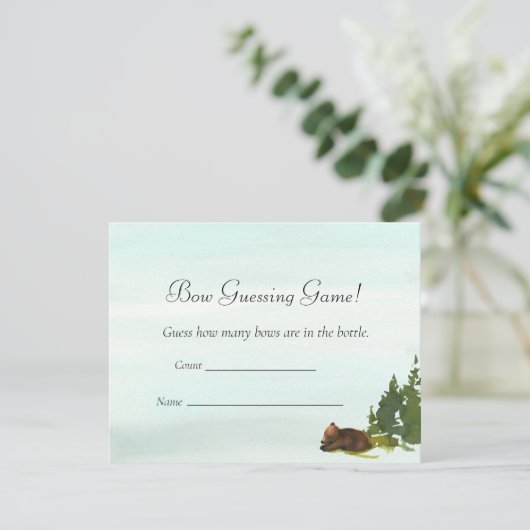 Forest Adventure Guining Count Game Beren Kaart (Staand voorkant)