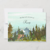 Forest Adventure Herten Baby shower RSVP Kaartje (Voorkant)