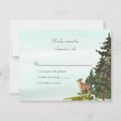 Forest Adventure Herten Baby shower RSVP Kaartje (Achterkant)