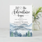 Forest Adventure Mountains Baby shower by Mail iv Kaart (Staand voorkant)