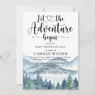 Forest Adventure Mountains Baby shower by Mail iv Kaart