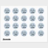 Forest Adventure Mountains Baby shower Classic Ronde Sticker (Vel)