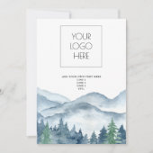 Forest Adventure Mountains Sjabloon Kaart (Voorkant)