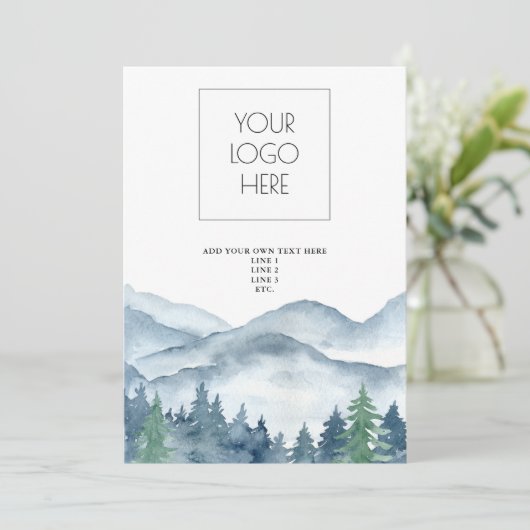 Forest Adventure Mountains Sjabloon Kaart (Staand voorkant)