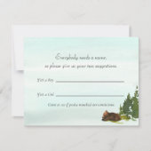 Forest Adventure-naam Baby Suggestitions Beer Game Kaart (Voorkant)