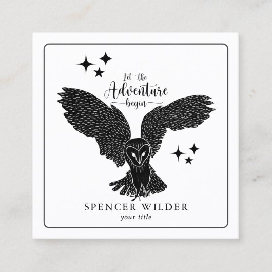 Forest Adventure Natuur Guide Vierkante Visitekaartje (Voorkant)