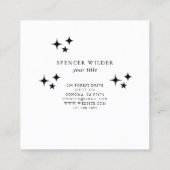 Forest Adventure Natuur Guide Vierkante Visitekaartje (Achterkant)