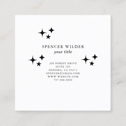 Forest Adventure Natuur Guide Vierkante Visitekaartje (Achterkant)