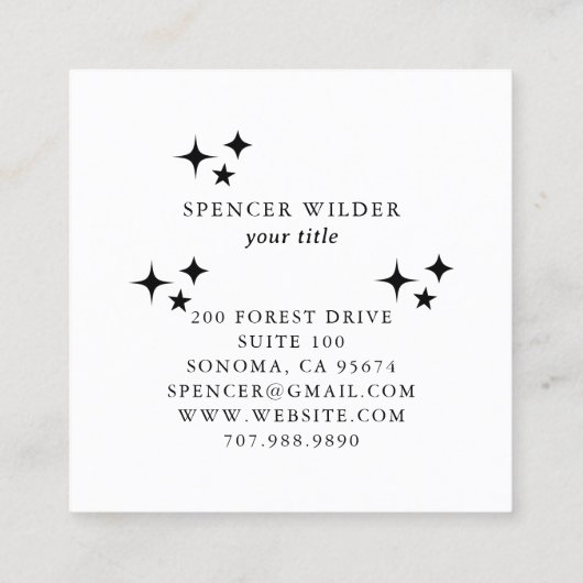 Forest Adventure Natuur Guide Vierkante Visitekaartje (Achterkant)