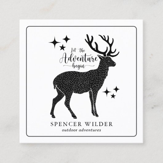 Forest Adventure Natuur Guide Vierkante Visitekaartje (Voorkant)