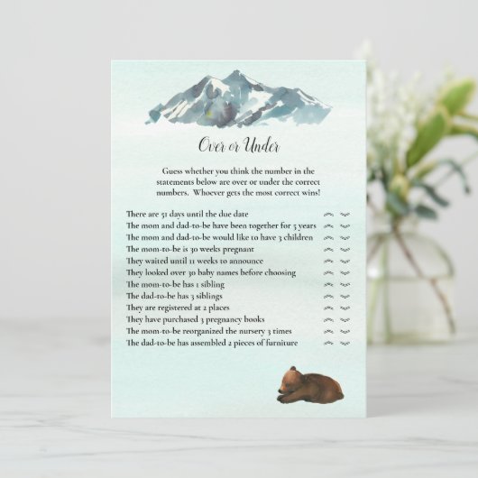 Forest Adventure over of onder Beer Kaart (Staand voorkant)