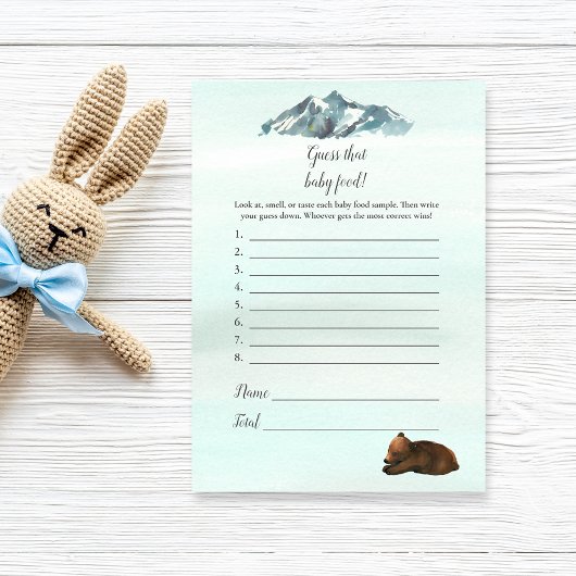 Forest Adventure raadt aan dat Baby Beren spelen Kaart