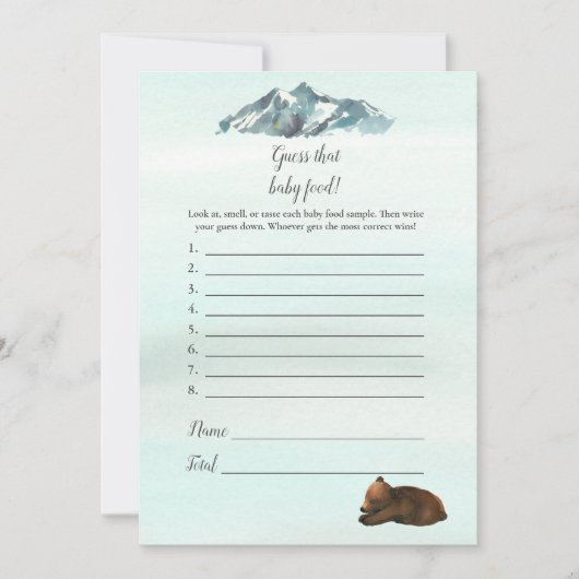 Forest Adventure raadt aan dat Baby Beren spelen Kaart (Voorkant)