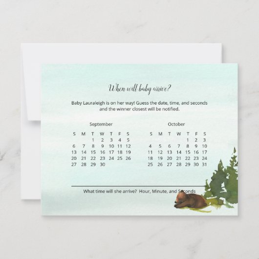 Forest Adventure raden wanneer Baby een game-Kaart Kaart (Voorkant)