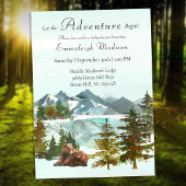 Forest Adventure Rustic Beren Baby shower Kaart