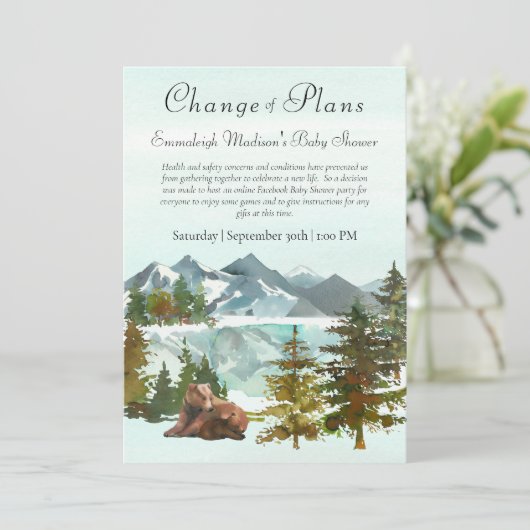 Forest Adventure Rustic Beren Verandering van plan Kaart (Staand voorkant)