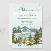 Forest Adventure Rustic Deer Baby shower Kaart (Voorkant)