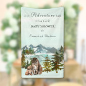 Forest Adventure Rustic Lynx Baby shower Spandoek