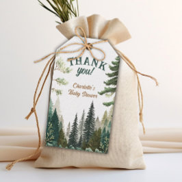 Forest Adventure wacht op Baby shower Dank u Cadeaulabel