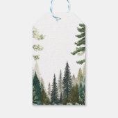 Forest Adventure wacht op Baby shower Dank u Cadeaulabel (Achterkant)