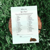 Forest Adventure Wat is er in je Purse Beren Game Kaart