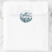 Forest Adventure Waterverf Bergen Adres Ronde Sticker (Tas)