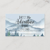 Forest Adventure Waterverf Blue Diaper Raffle Informatiekaartje (Voorkant)