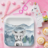 Forest Adventure Waterverf Mountains Baby shower Papieren Bordje (Feest)