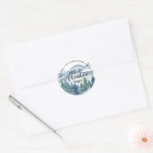Forest Adventure Waterverf Mountains Baby shower Ronde Sticker (Envelop)