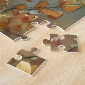 Forest Amanita Paddenstoelen Ochtendlicht geblader Legpuzzel (Zijkant)