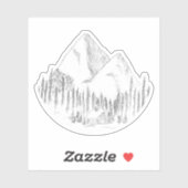 Forest and Mountains Sketch Sticker (Vel)