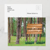 Forest and Natuur Wedding Save the Date Aankondigingskaart (Voorkant / Achterkant)