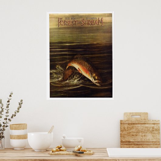 Forest and Stream 1919 Poster (Keuken)