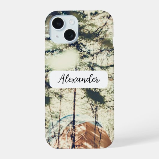 Forest and Tent telefoonhoesje iPhone 15 Case (Achterkant)