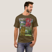 Forest and Trees Collage op Bruin T-shirt (Voorkant volledig)