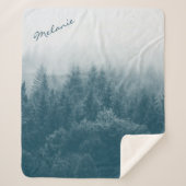 Forest and Trees Print Personalized Sherpa Deken (Voorkant)