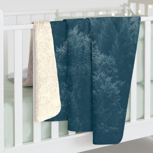 Forest and Trees Print Personalized Sherpa Deken