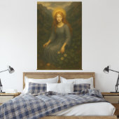 Forest Angel – Divine Light Portrait Canvas Afdruk (Insitu (Slaapkamer))