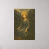 Forest Angel – Divine Light Portrait Canvas Afdruk (Voorkant)