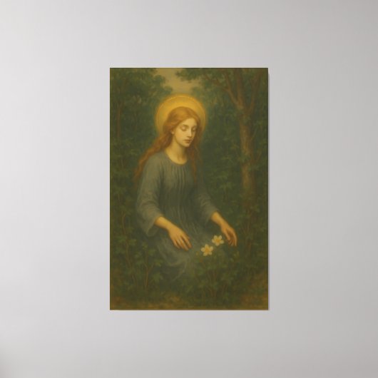 forest angel fine art painting canvas afdruk (Voorkant)