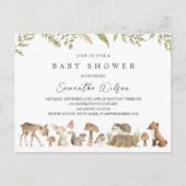 Forest Animal Baby shower Briefkaart Invitation (Voorkant)