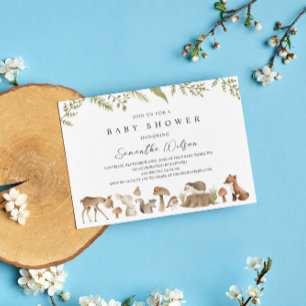 Forest Animal Baby shower Briefkaart Invitation